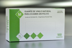 Guante Examen de Vinilo Sin Polvo Talla-M