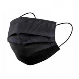 Mascarilla Quirurgica IIR 3 Capas Negra 50 Uds