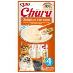 CHURU GATO POLLO CON BUEY 4 X 14 GR