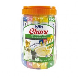 CHURU GATO VARIEDADES DE ATUN CON POLLO 50 X 14 GR