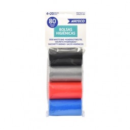 Bolsas Higiénicas de Colores: Pack 4 Rollos Nayeco