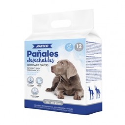 Pañal Perro Macho XL 60-85cm 12UD Nayeco