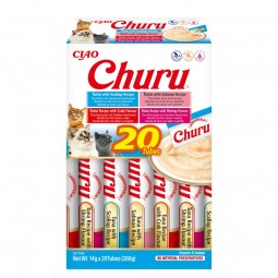 Churu Gato Variedades de Atun con Marisco Caja 20 x 14 gr