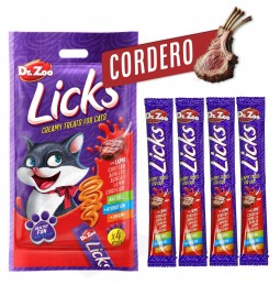 Dr. Zoo Licks Snack Cremoso Cordero Gatos