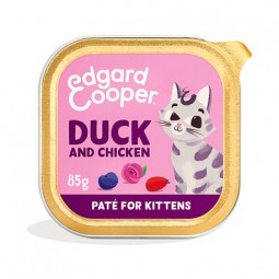 Edgard Cooper Feline Kitten Pate Pollo y Pato Corral (85g/tarrina)