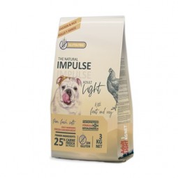 Natural Impulse Dog Adult Light 3 kg SIN GLUTEN