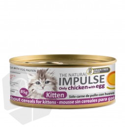 Mousse sin cereales para gatitos (Kitten) “The Natural Impulse” pollo 85gr