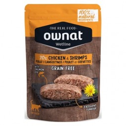 Ownat Wetline Gato Pollo y Langostinos 85 gr
