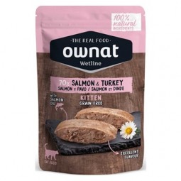 Ownat Wetline Gato Kitten Salmón y Pavo 85 gr