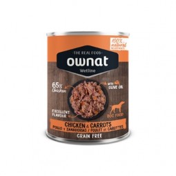 Lata OWNAT WETLINE Perro Pollo y Zanahoria 395gr