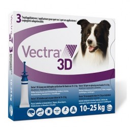 Vectra 3D perros 10 a 25 kg 3 pipetas