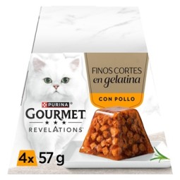 Gourmet Revelations Finos Cortes con Pollo en Gelatina 57gr (4 unidades)