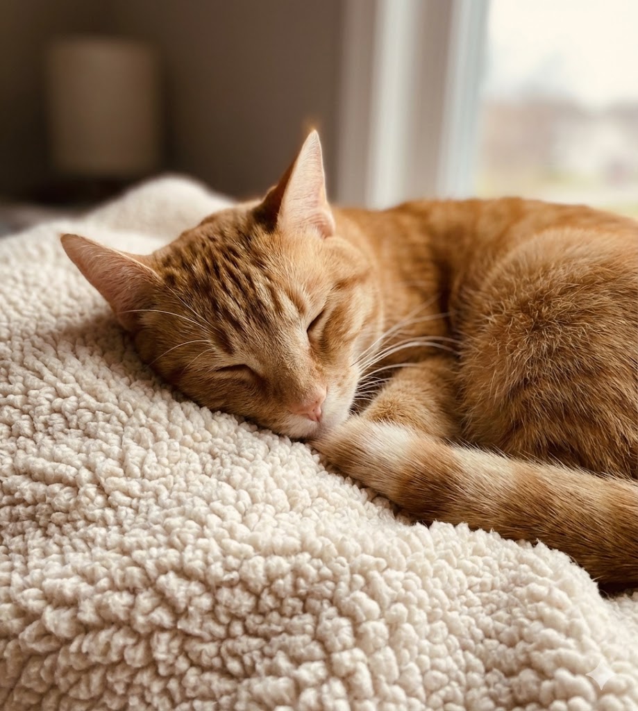 Gato durmiendo plácidamente